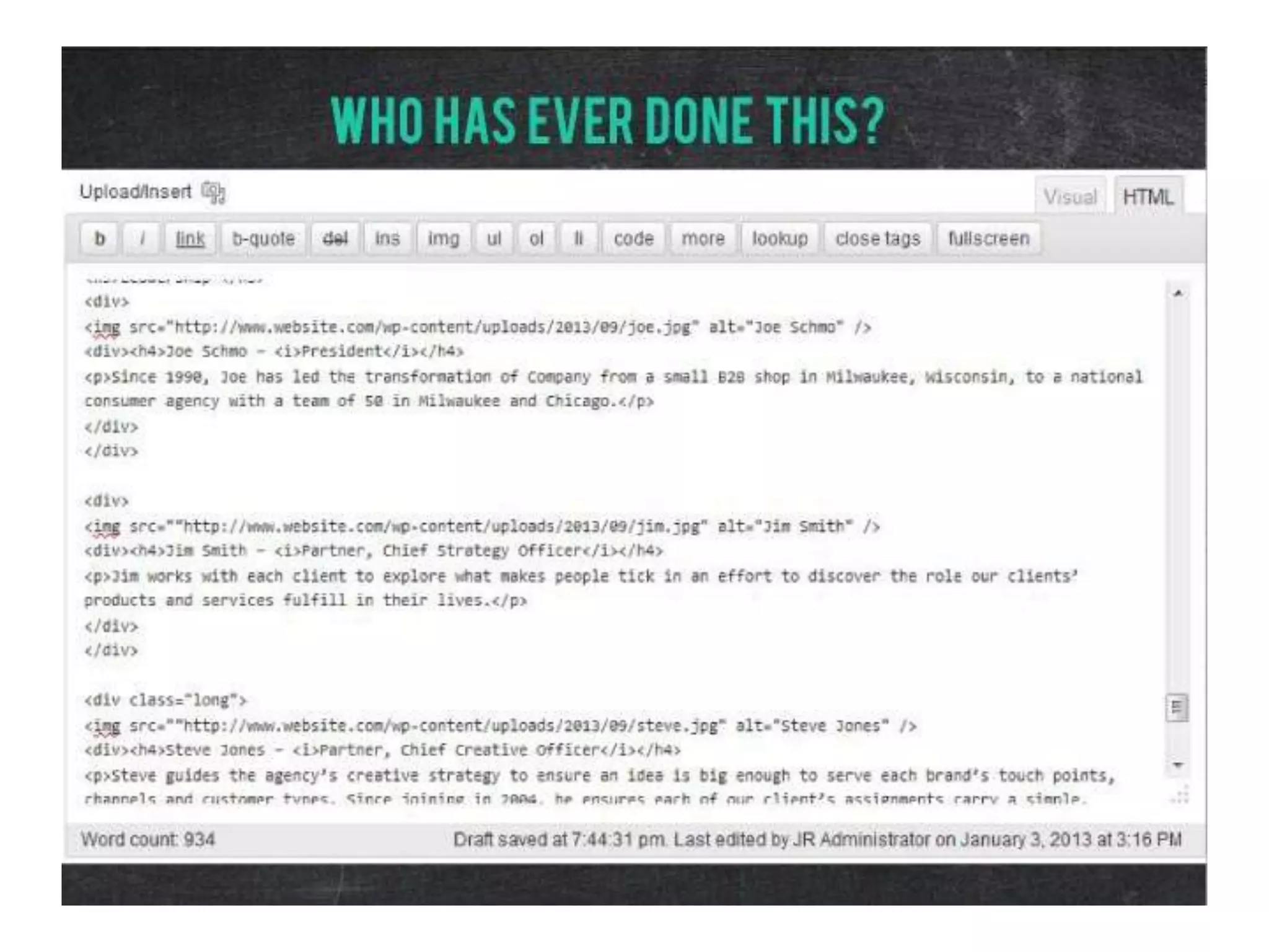 The Administrative Backend - Designing an Experience for the OTHER Users!