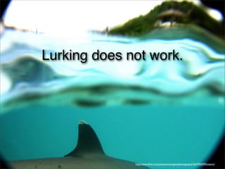 Lurking does not work.
http://www.ﬂickr.com/photos/notsogoodphotography/2637955999/sizes/o/
 