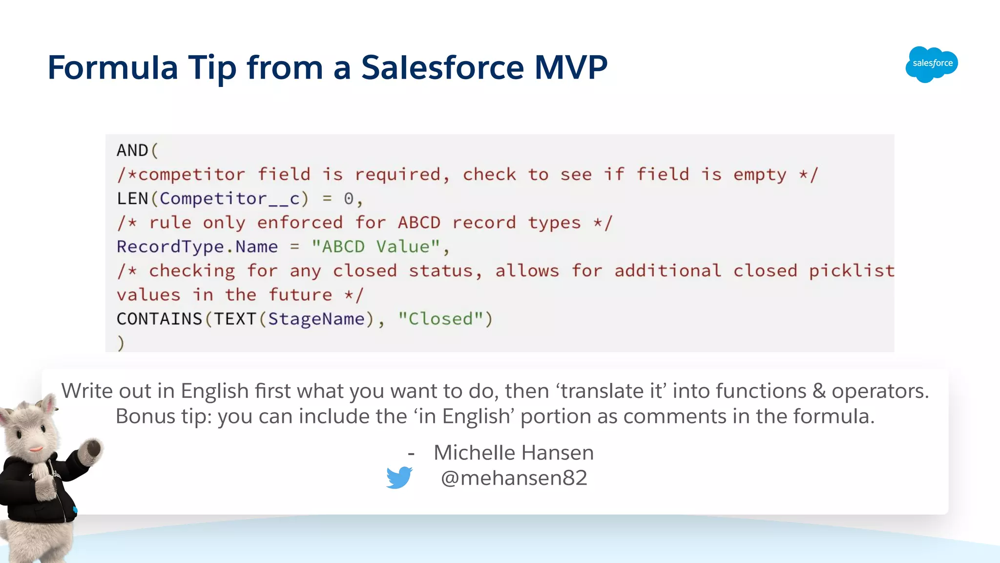 Admin Best Practices: Building Useful Formulas