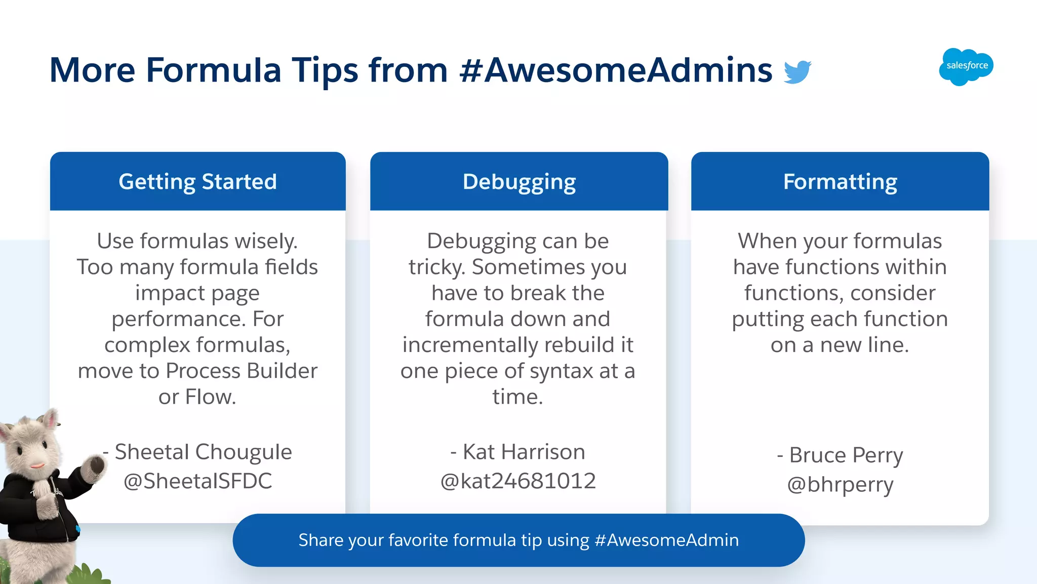 Admin Best Practices: Building Useful Formulas
