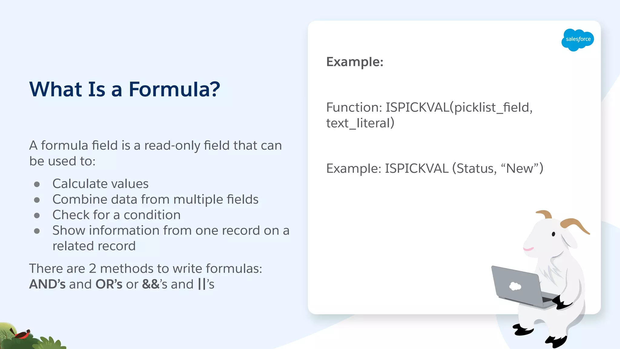 Admin Best Practices: Building Useful Formulas