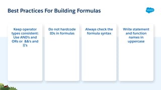 Admin Best Practices: Building Useful Formulas