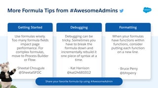Admin Best Practices: Building Useful Formulas