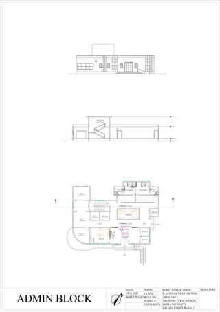 ADMIN BLOCK 0.7.pdf this is the plan of the admin block single line | PDF