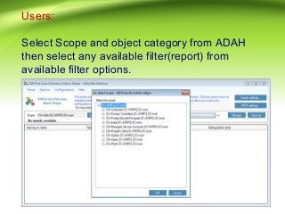Active Directory Admin Helper Adsysnet
