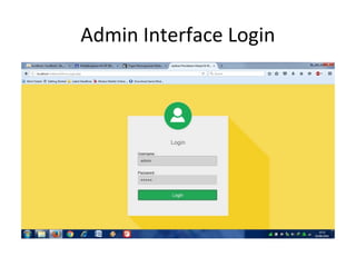 Admin Interface Login
 
