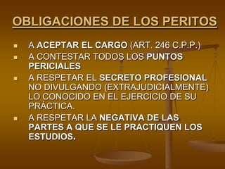 DE LISTA: profesionales anotados en unlistado a sorteo, la lista es elevada por el Colegio de Médicos (Inst.de Ley).3.SEGÚN LA AMPLITUD DEL CAMPOGENERALES: Especialistas en Medicina Legal, o, en Medicina Legal y otra especialidad.