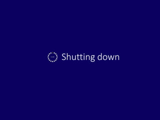 Shutting down
 