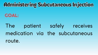 Subcutanous Injection Order.pdf Administering Intradermal Injection, Subcutaneous Injection, and ...