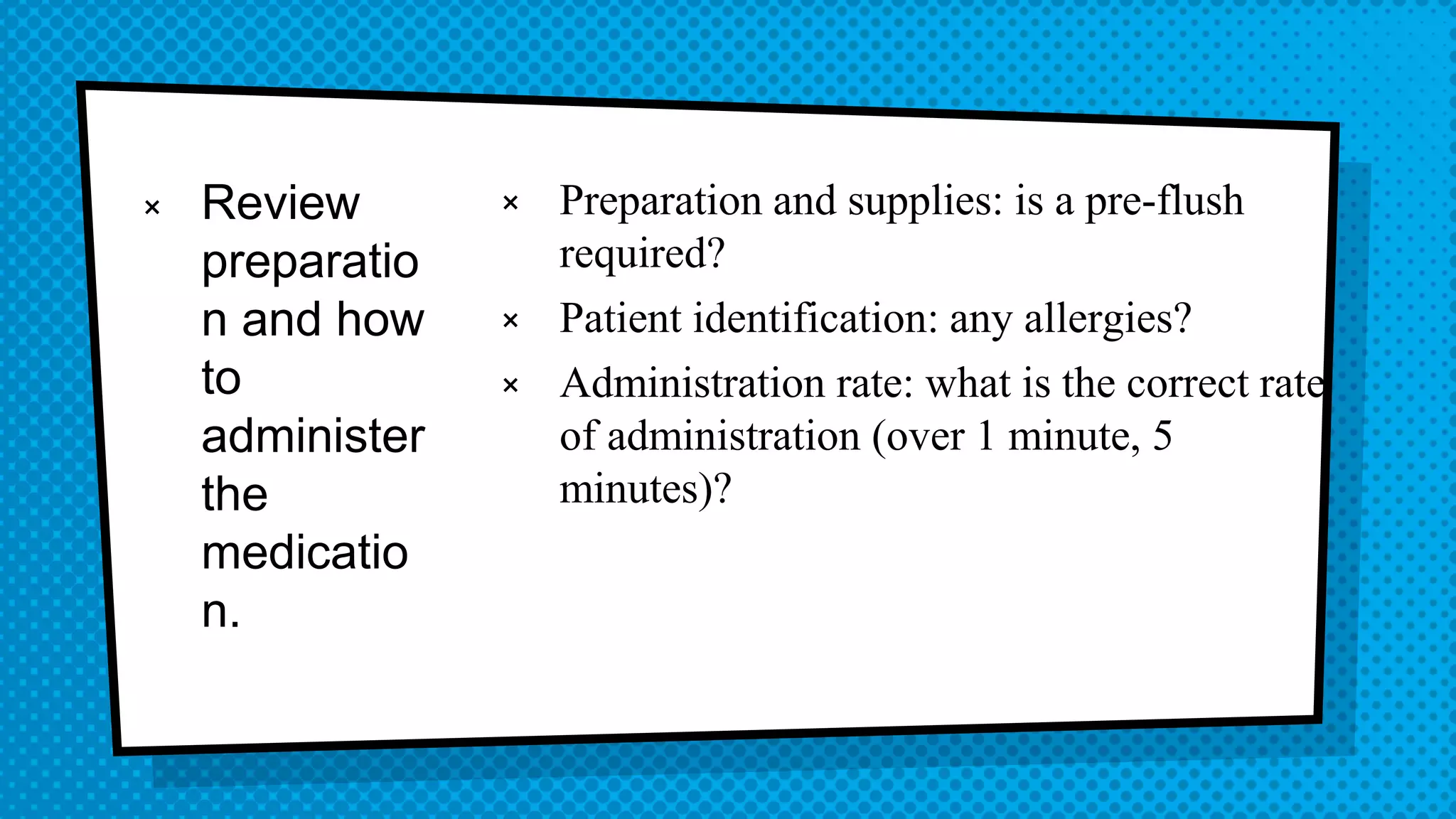 Administering medications by intravenous bolus or push | PPTX