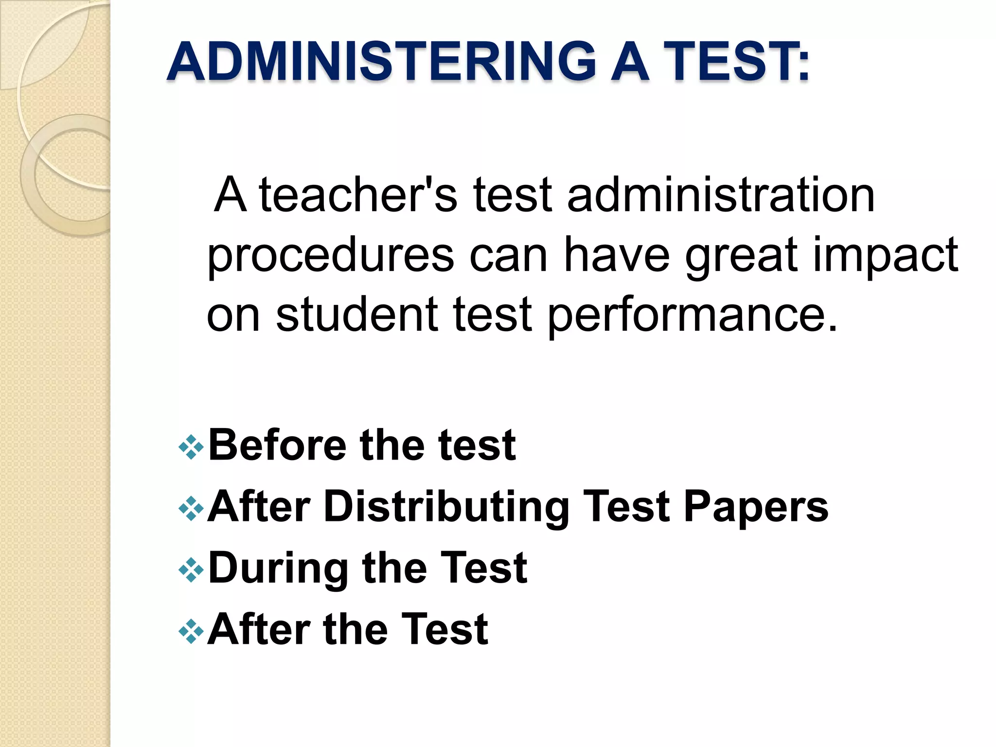 Administering,scoring and reporting a test ppt | PPTX