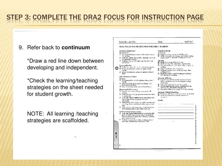 Administering the DRA 2: Diagnostic Reading Assessment