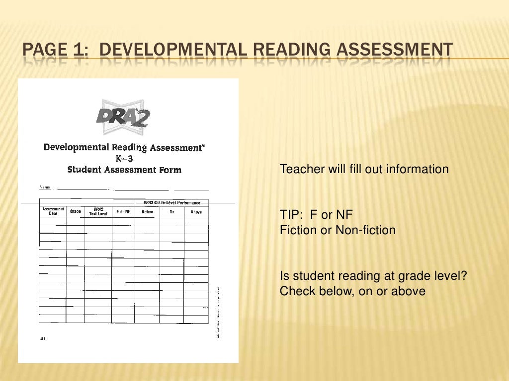 Administering the DRA 2 Diagnostic Reading Assessment