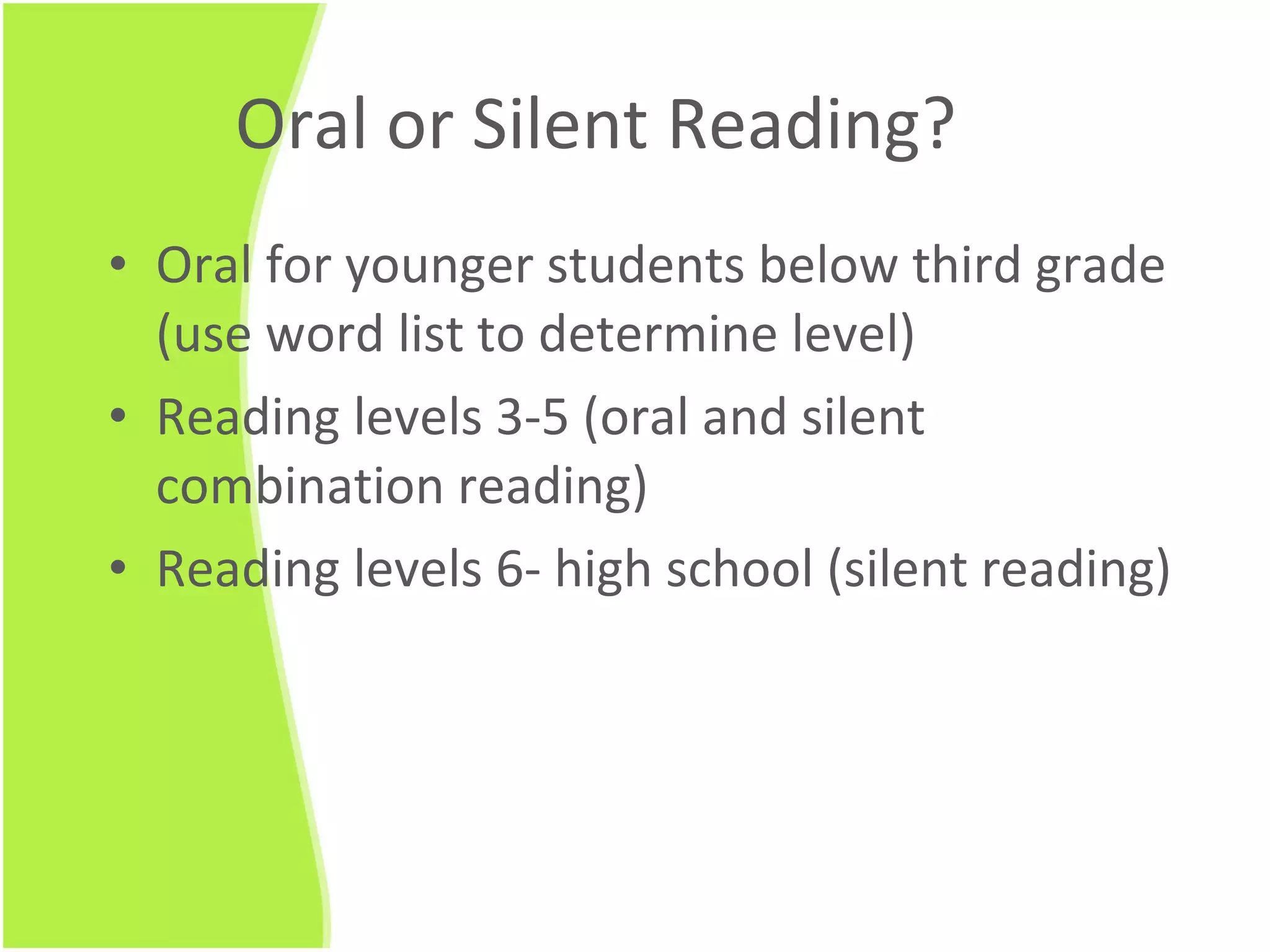 Administering The QRI4 Reading Inventory | PPT