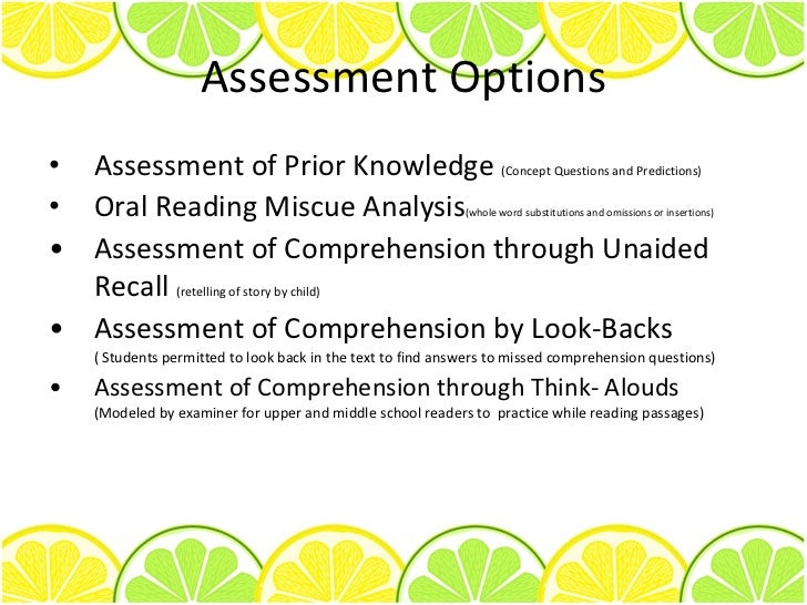 Administering The QRI4 Reading Inventory