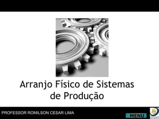 Arranjo Físico de Sistemas de Produção MENU 