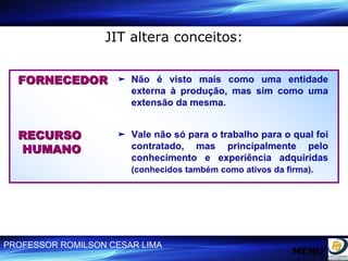 JIT altera conceitos: MENU 
