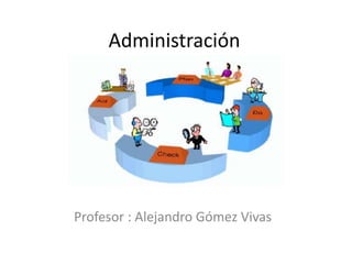 Administración




Profesor : Alejandro Gómez Vivas
 