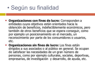 • Según su finalidad
 