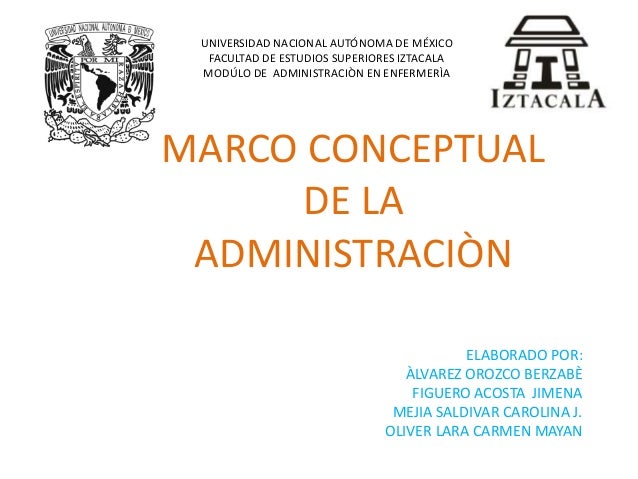 marco conceptual de la administracion