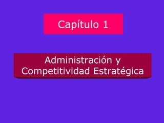 Capítulo 1 Administración y Competitividad Estratégica 