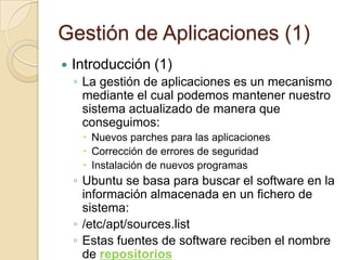 Gestión DE APLICACIONES: APT, APTITUDE, DPKG