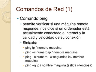 COMANDOS DE RED