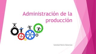 Administración de la
producción
Soledad Romo Balarezo
 