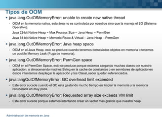 Administración de memoria en java | PDF