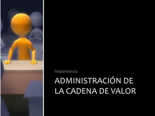 ADMINISTRACIÓN DE
LA CADENA DE VALOR
Importancia
 