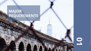 MAJOR
REQUIREMENTS
01
 