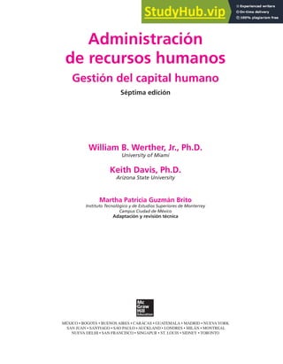 Administraci n de recursos humanos 7 edicion Werther y Davis.pdf