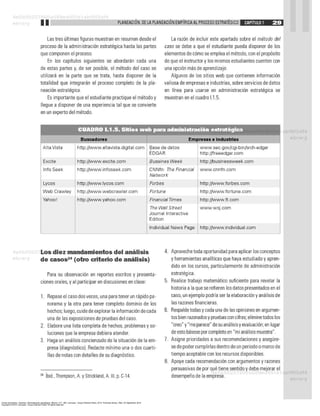 Torres Hernández, Zacarías. Administración estratégica. México, D.F., MX: Larousse - Grupo Editorial Patria, 2014. ProQuest ebrary. Web. 24 September 2016.
Copyright © 2014. Larousse - Grupo Editorial Patria. All rights reserved.
 
