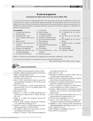 Torres Hernández, Zacarías. Administración estratégica. México, D.F., MX: Larousse - Grupo Editorial Patria, 2014. ProQuest ebrary. Web. 24 September 2016.
Copyright © 2014. Larousse - Grupo Editorial Patria. All rights reserved.
 