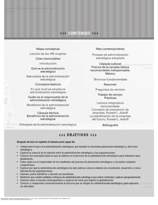 Torres Hernández, Zacarías. Administración estratégica. México, D.F., MX: Larousse - Grupo Editorial Patria, 2014. ProQuest ebrary. Web. 24 September 2016.
Copyright © 2014. Larousse - Grupo Editorial Patria. All rights reserved.
 
