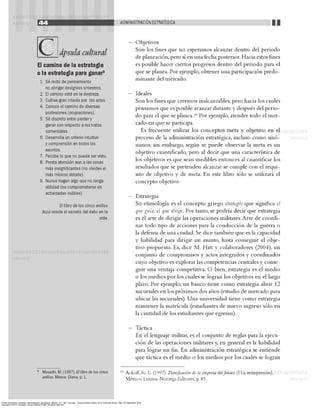 Torres Hernández, Zacarías. Administración estratégica. México, D.F., MX: Larousse - Grupo Editorial Patria, 2014. ProQuest ebrary. Web. 24 September 2016.
Copyright © 2014. Larousse - Grupo Editorial Patria. All rights reserved.
 