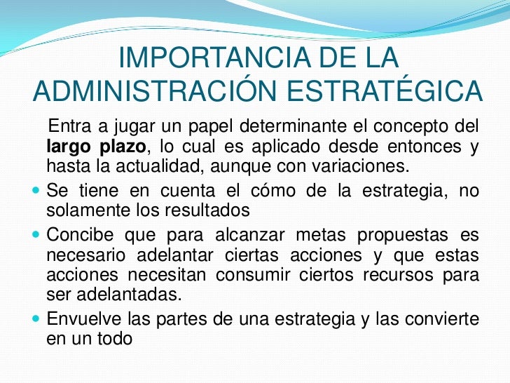 Administración estratégica (presentación blog)