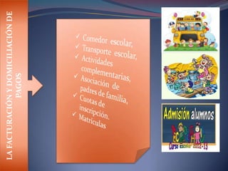 LA FACTURACIÓN Y DOMICILIACIÓN DE
             PAGOS
 