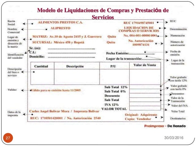 recibo de venta