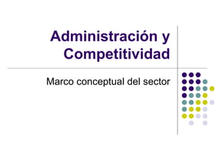 Administración y Competitividad Marco conceptual del sector 