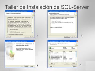 Taller de Instalación de SQL-Server 1 2 3 4 