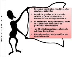 La planificación cuesta mucho. 