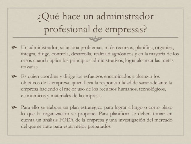 Administracion de empresas