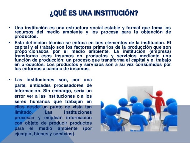 Sistemas de información y las instituciones