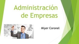 Administración
de Empresas
Miyer Coronel
 