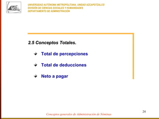 ADMINISTRACION DE NOMINAS