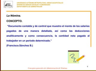 ADMINISTRACION DE NOMINAS