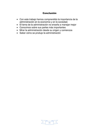 Historia de  Administración