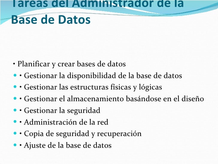 Administracion de base de datos