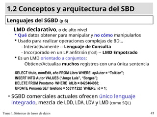 Lmd Sql Administracion de base de datos relacionaes ( diagramacion y analisis | PPT